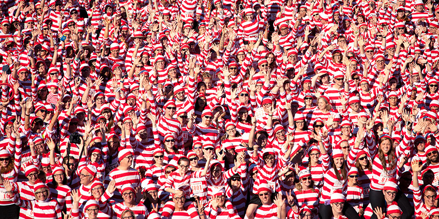 A crowd of Waldo